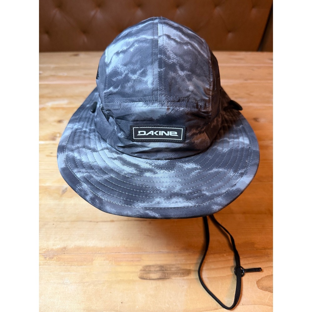 Dakine Kahu Surf Hat XXL Mens Grey Black Tie Dye Sun Bucket Hat Adjustable Strap